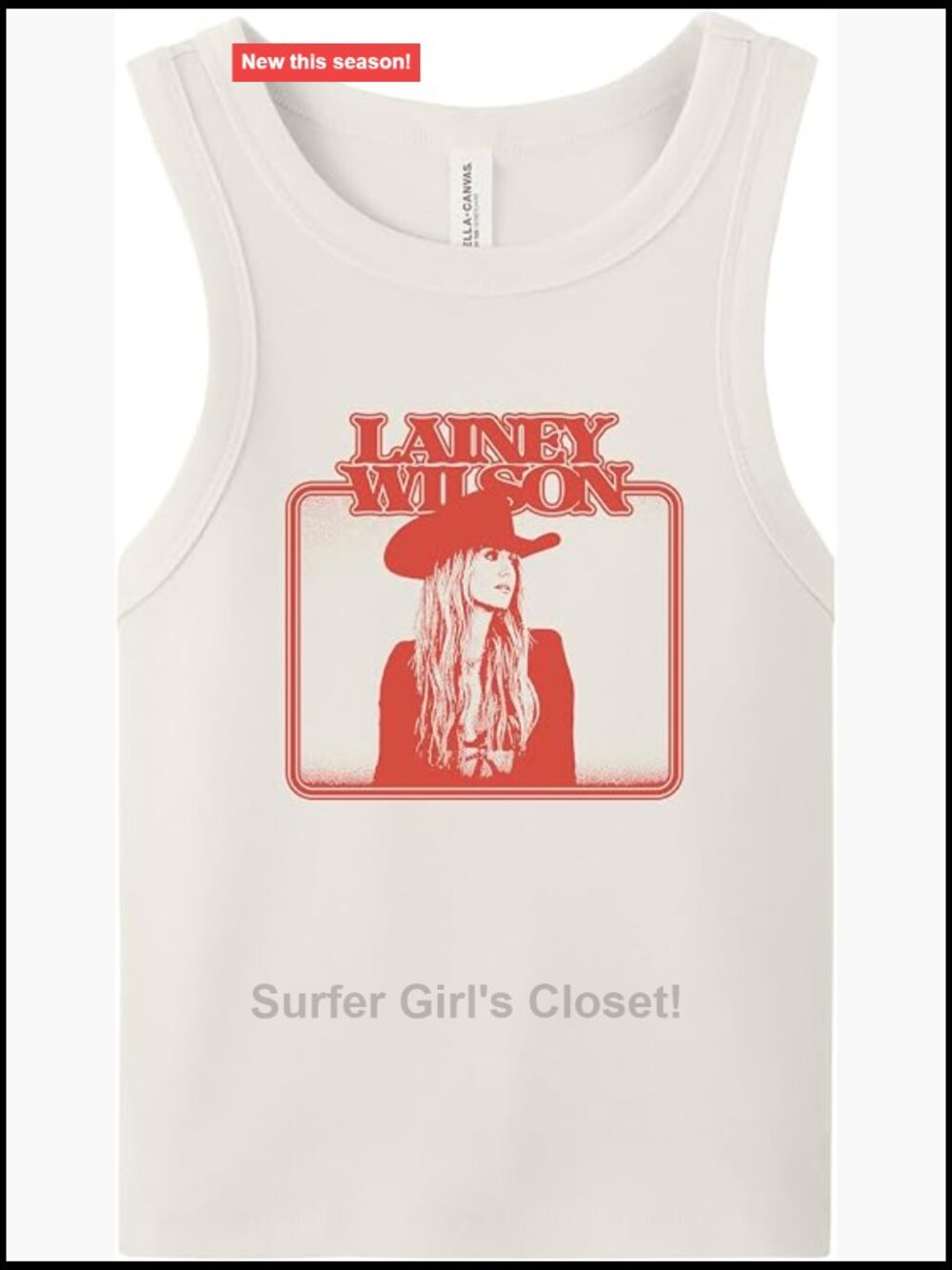 Women's Portrait Ribbed Crop Tank Cotton Blend